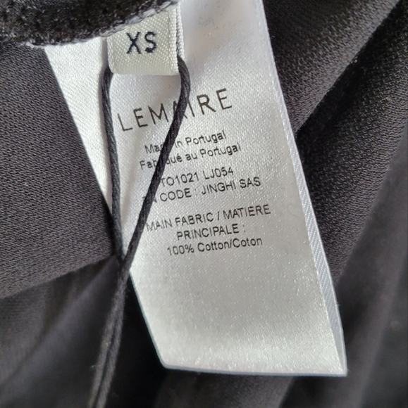 LEMAIRE-Black Scoop Neck T-Shirt - Picture 3 of 9